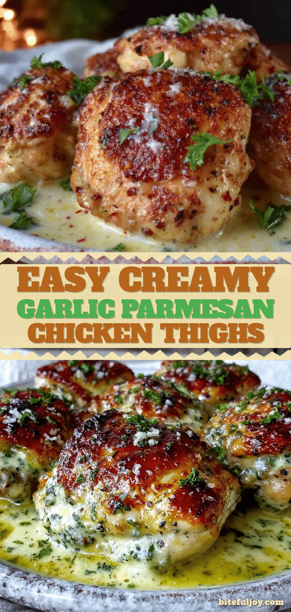 creamy garlic parmesan chicken thighs recipe