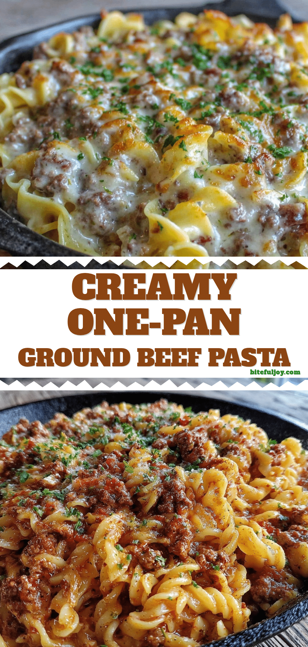 creamy ground beef skillet pasta recipe