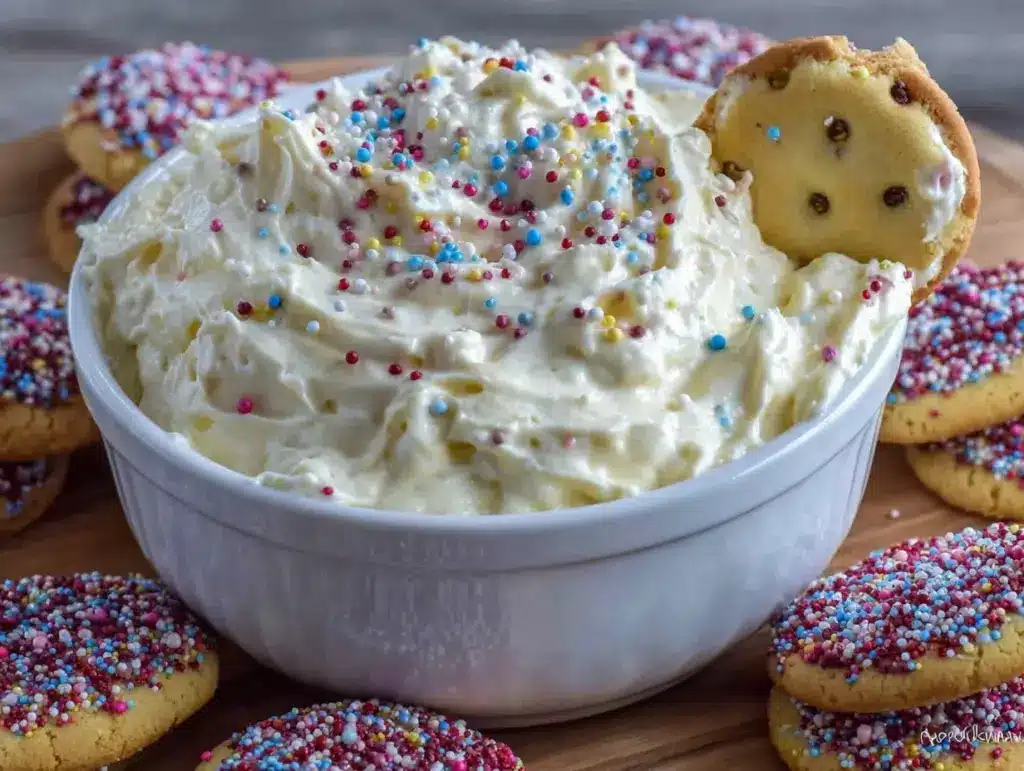 creamy homemade Dunkaroos dip - featured image