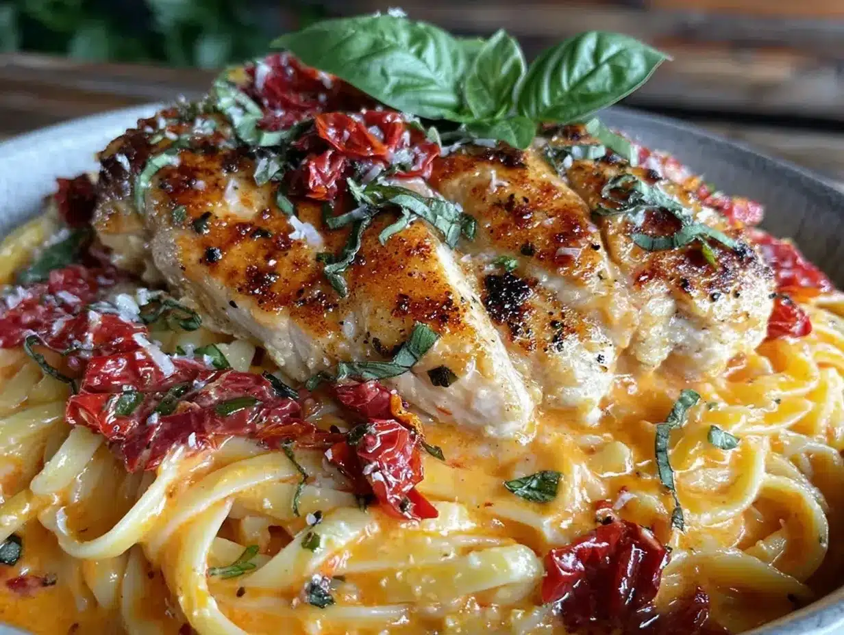 creamy marry me chicken pasta preparation steps