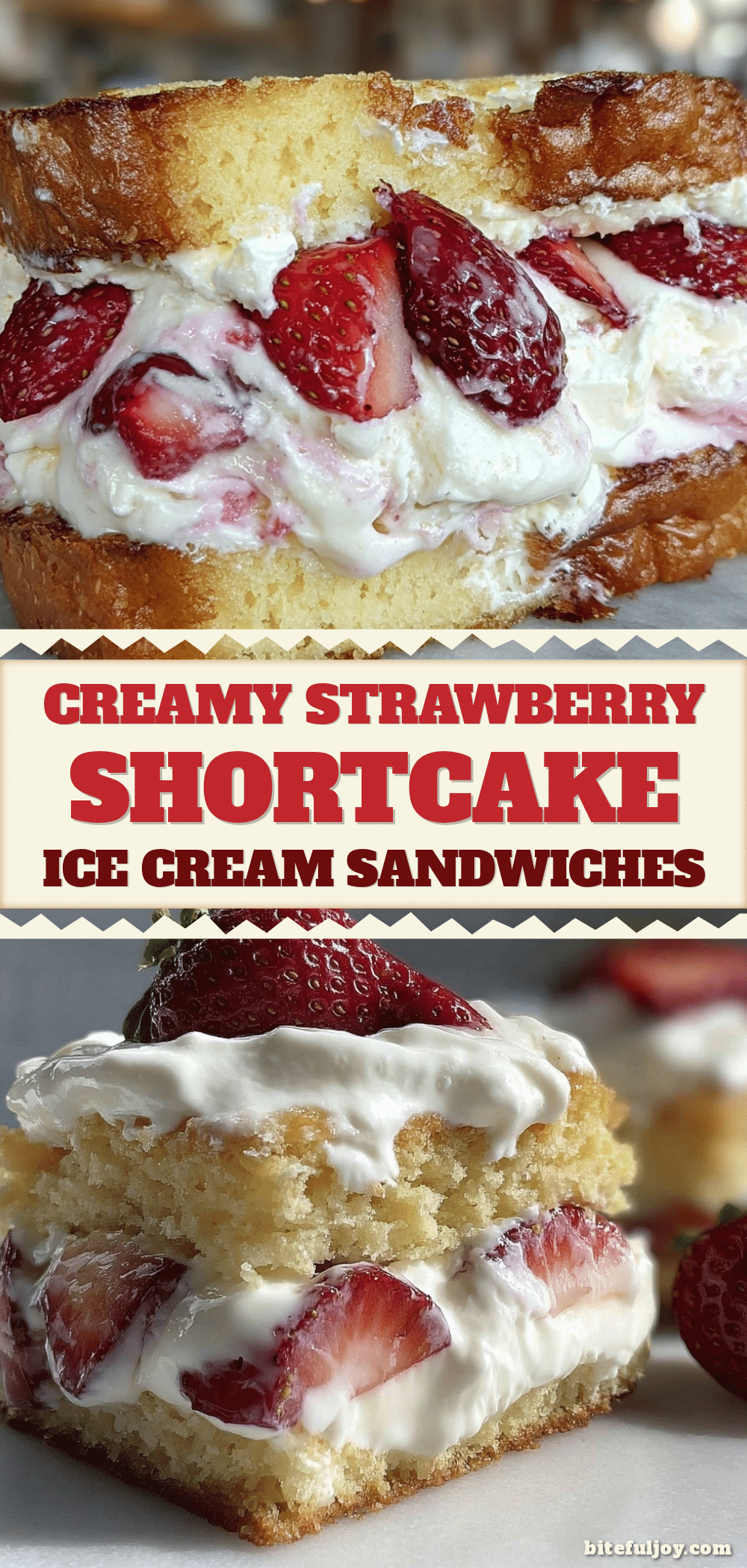 creamy strawberry shortcake ice cream sandwiches recipe