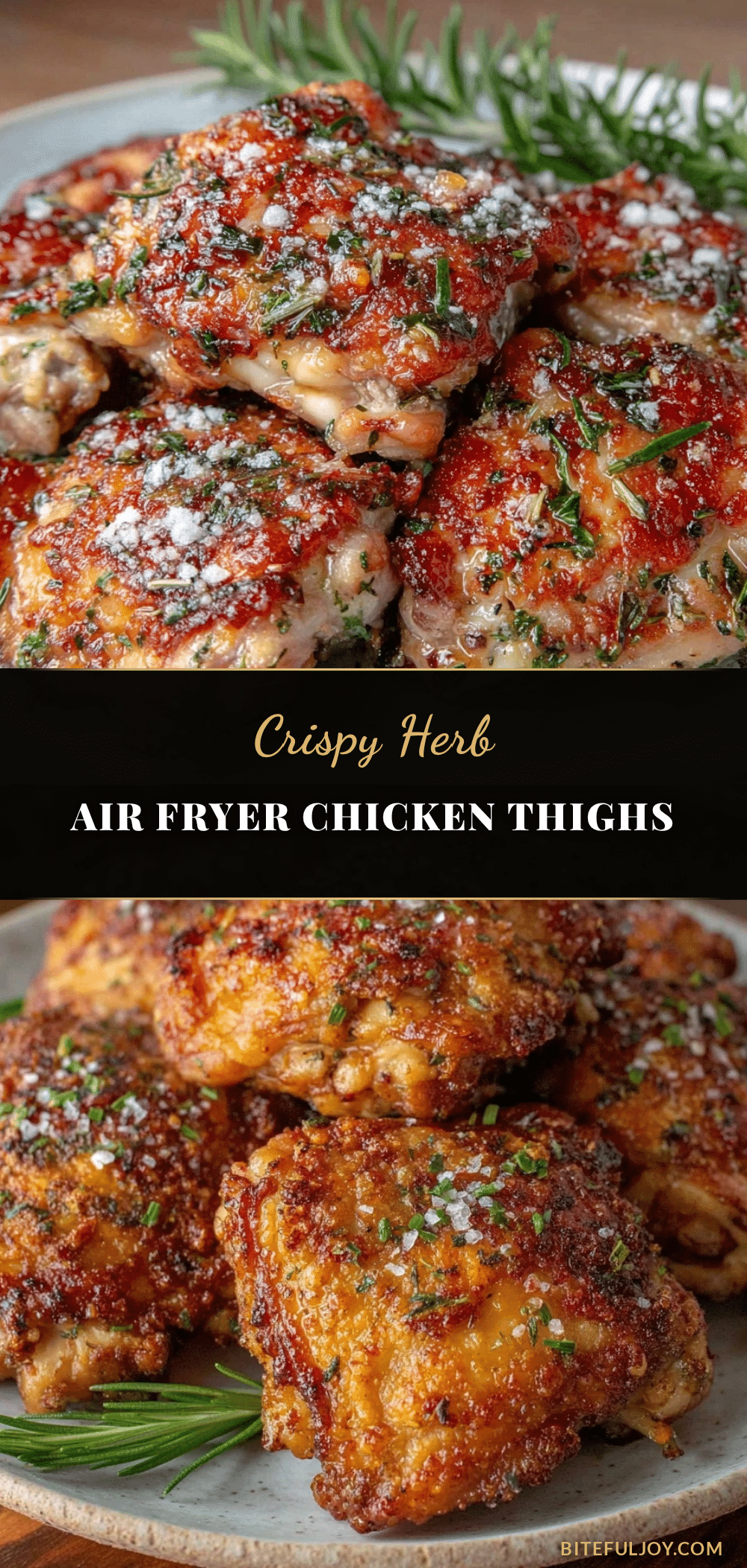 crispy air fryer bone-in chicken thighs recipe