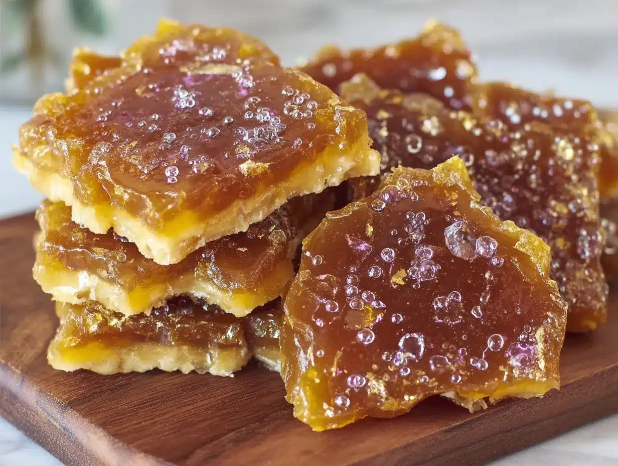 crispy honey comb crackle candy preparation steps