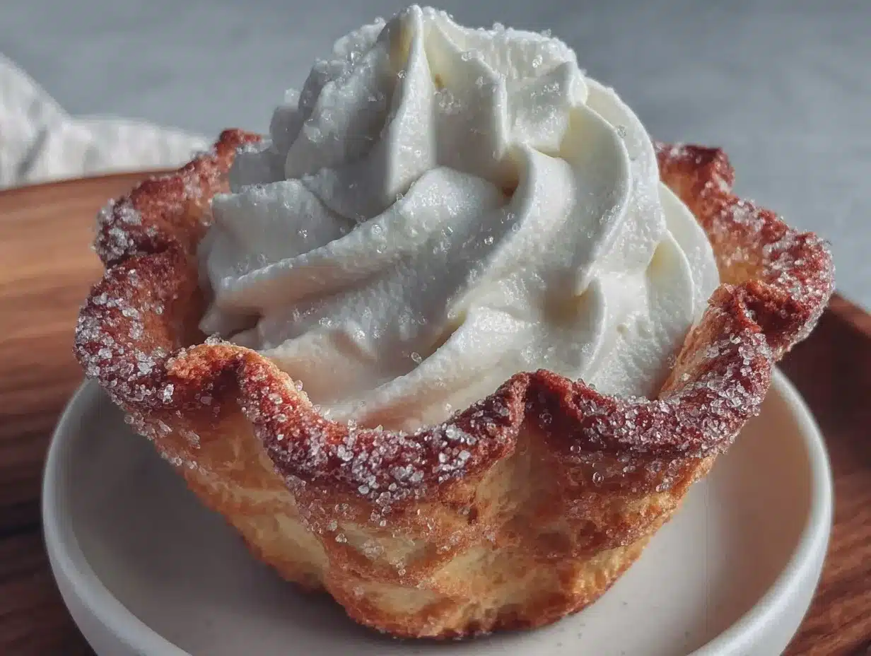 crispy ice cream cone cookie cups preparation steps