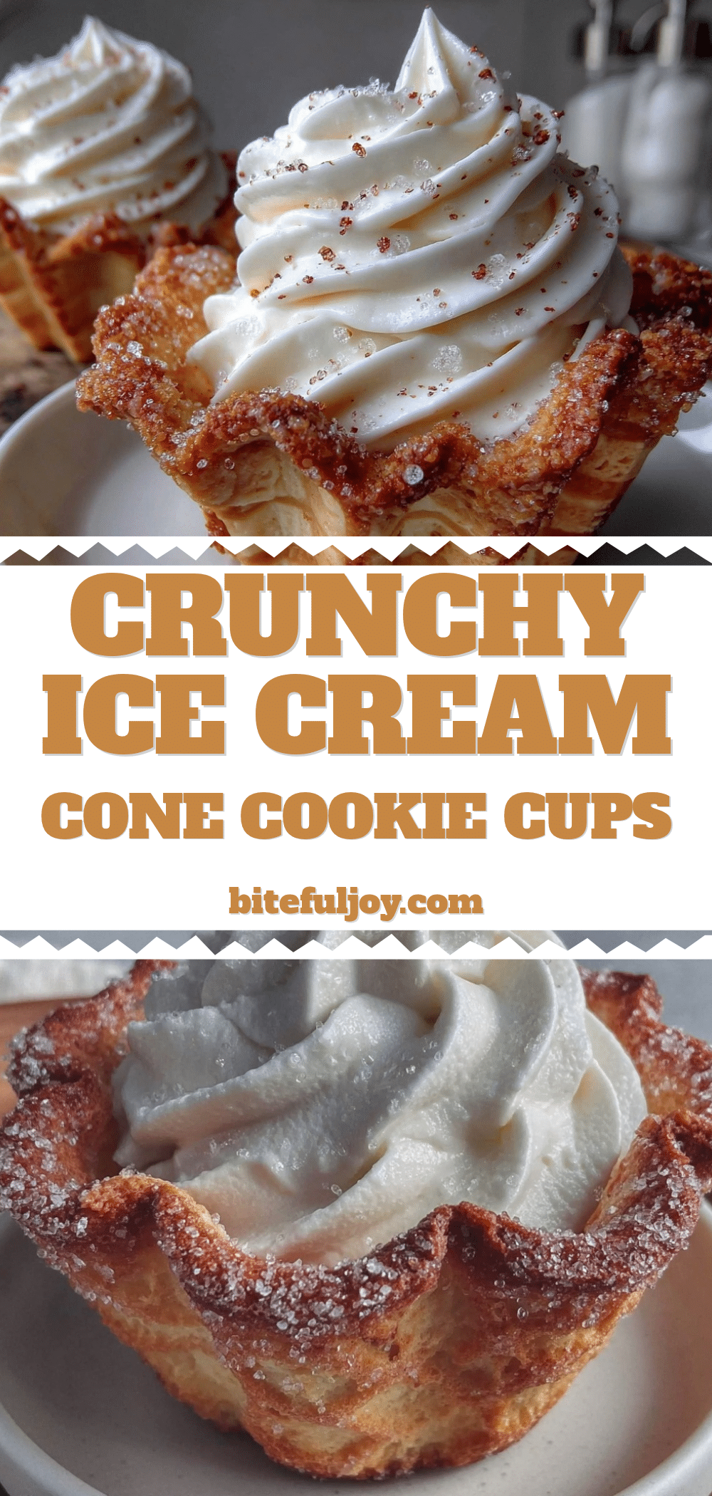 crispy ice cream cone cookie cups recipe