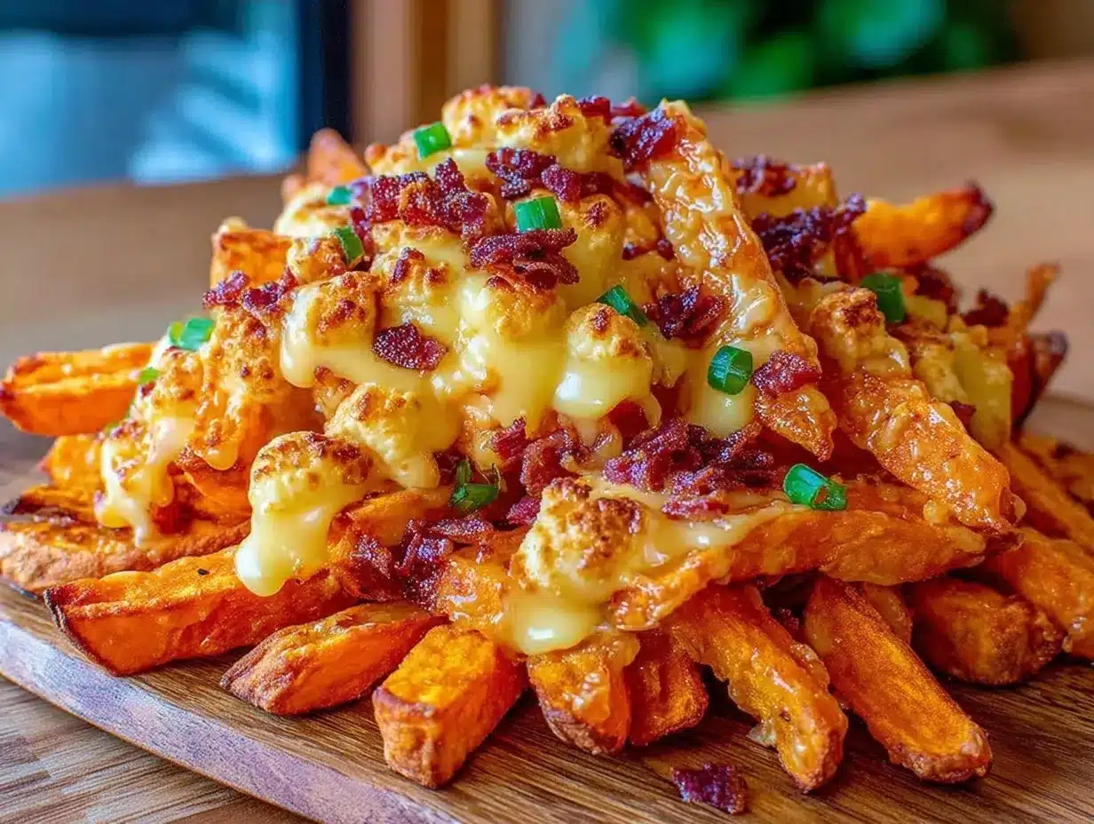 crispy loaded sweet potato fries preparation steps