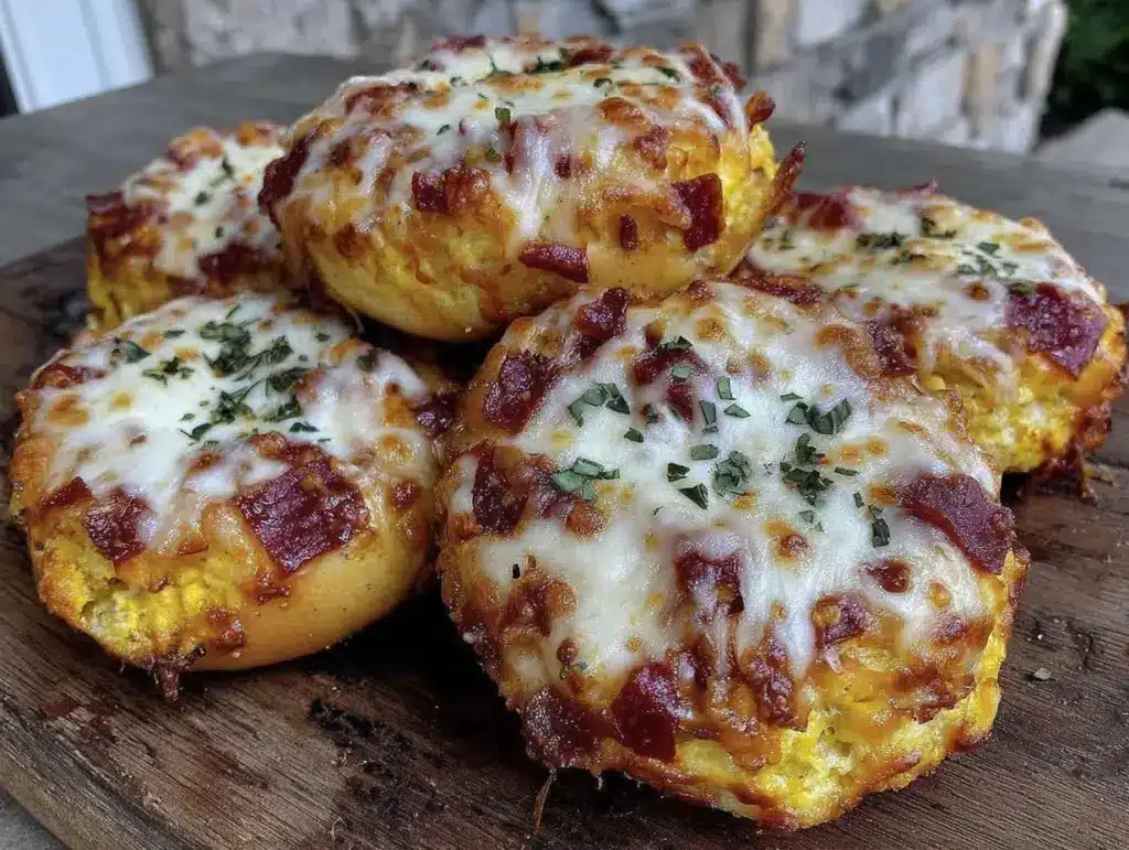 crispy pizza bagel bites recipe - featured image