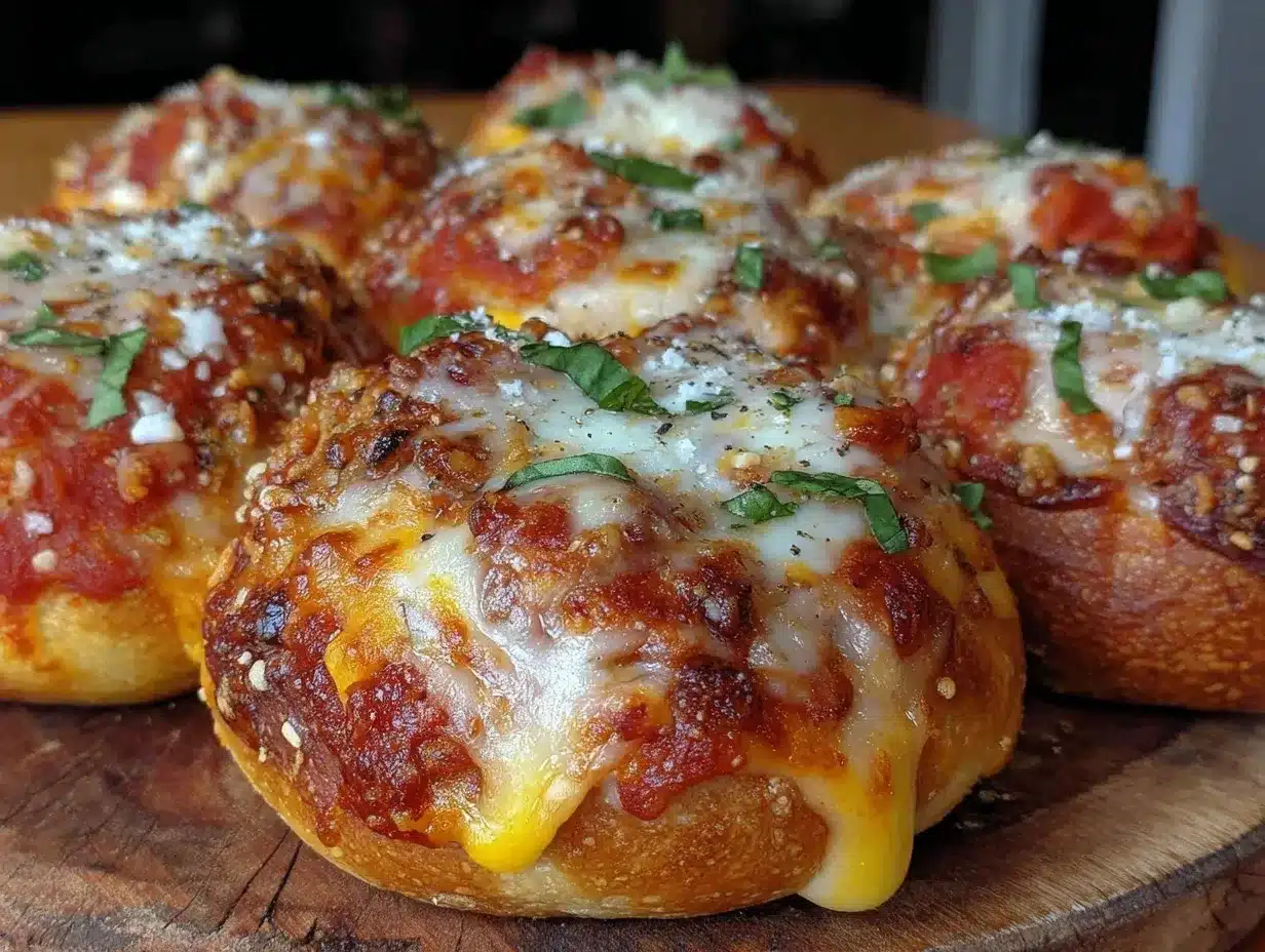 crispy pizza bagel bites recipe preparation steps