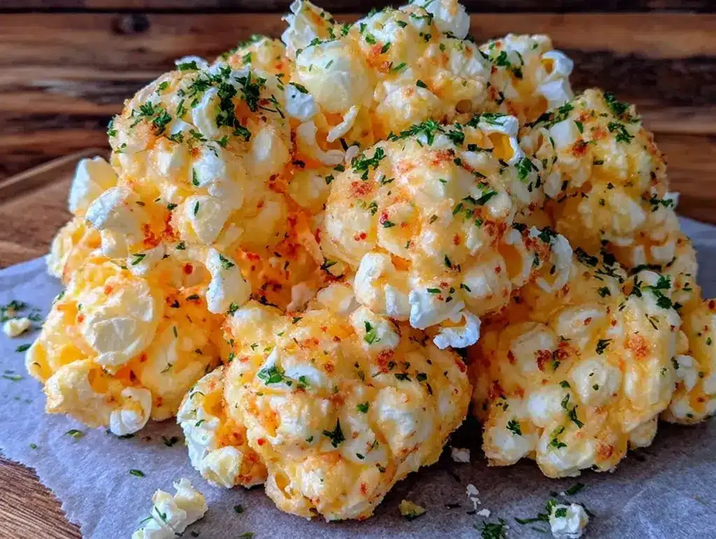 crispy ranch white cheddar popcorn - featured image