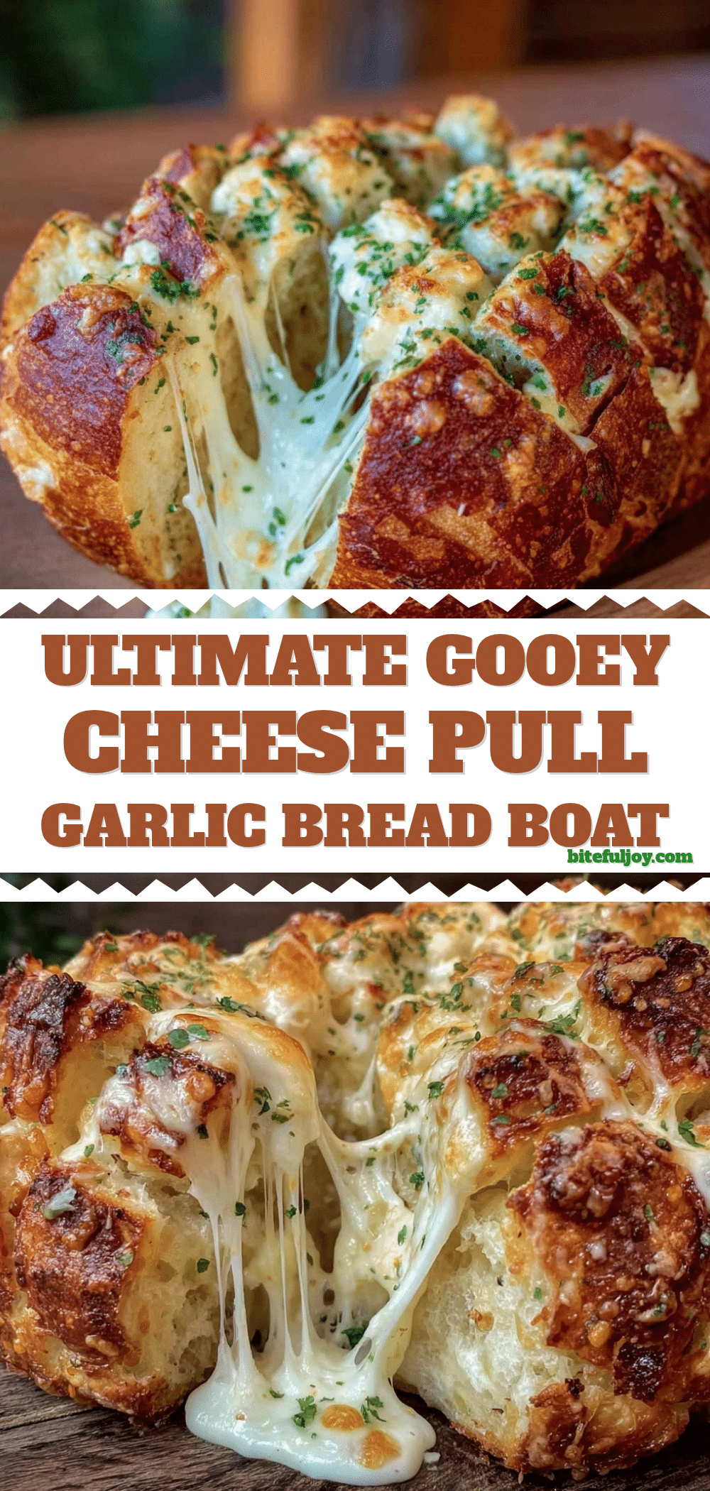 crispy ultimate cheese pull garlic bread boat recipe