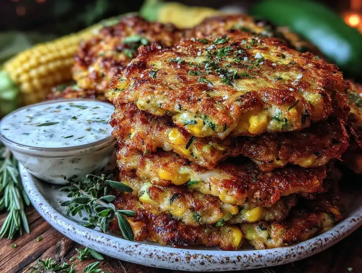 crispy zucchini corn fritters preparation steps