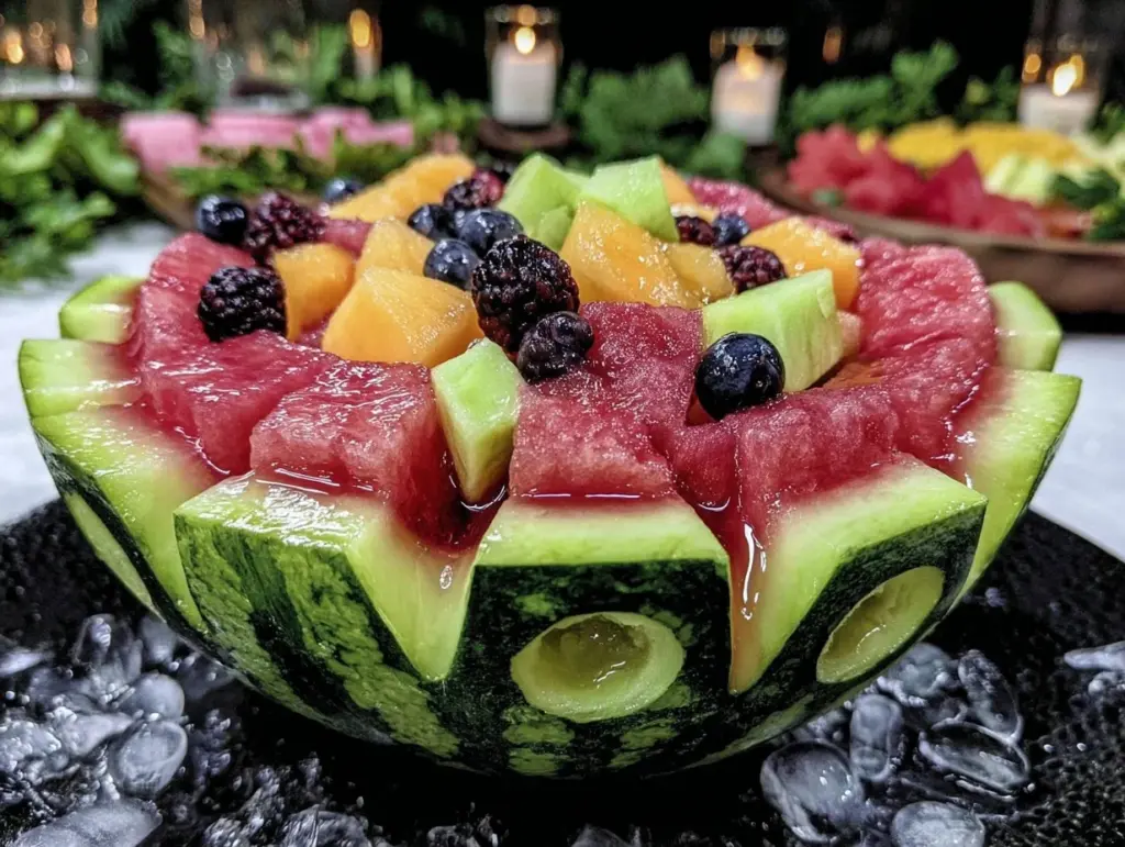 Death Star Watermelon Carving Fruit Bowl - featured image