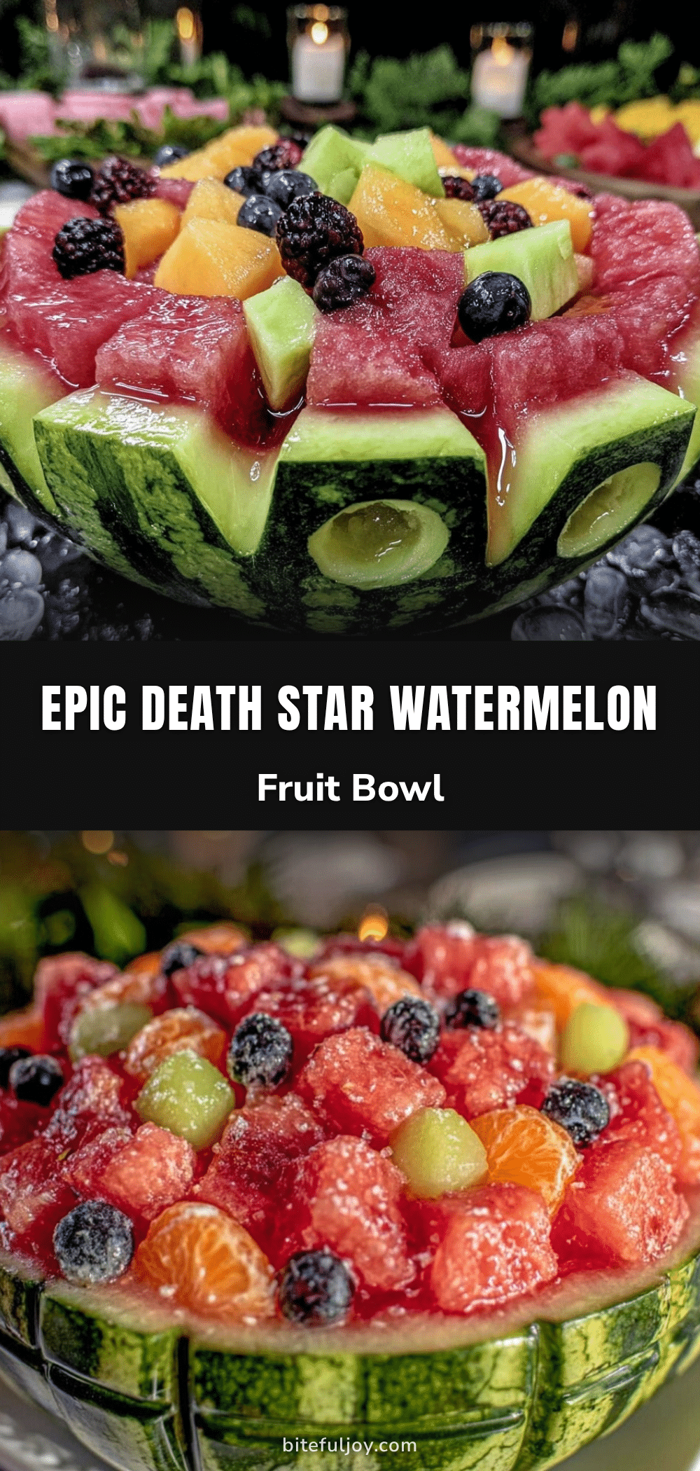 Death Star Watermelon Carving Fruit Bowl recipe