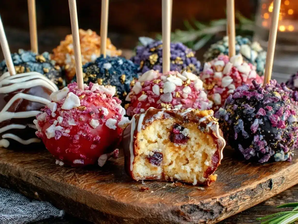 dungeon and dragon dice cake pops preparation steps