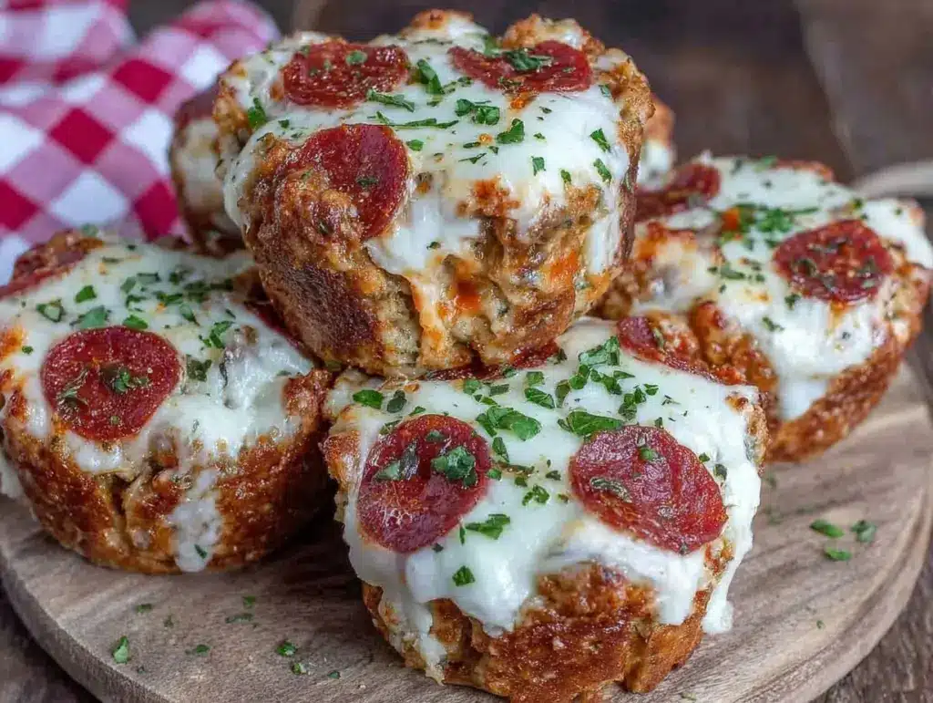 easy mini pizza muffins - featured image