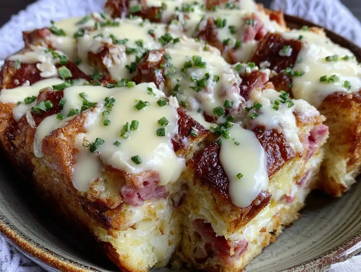 easy one-pan eggs benedict casserole preparation steps