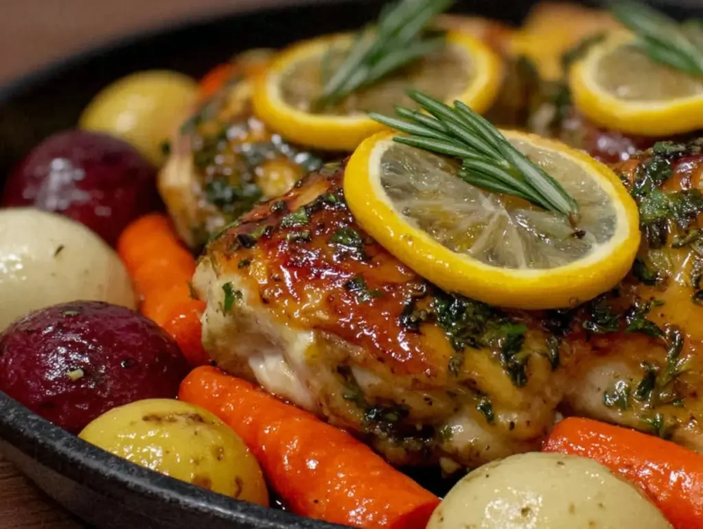 easy one-pan lemon herb chicken - featured image