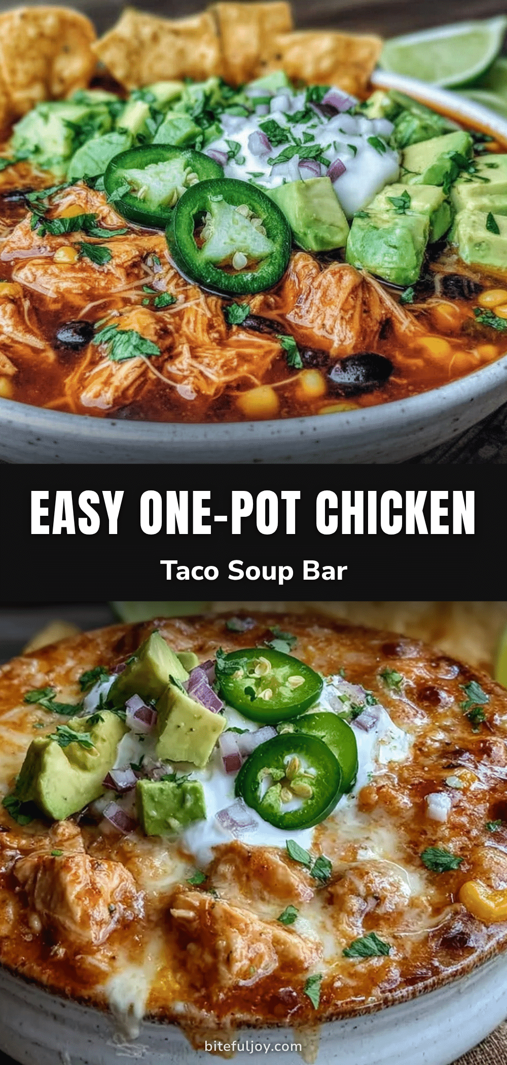 easy one-pot chicken taco soup recipe