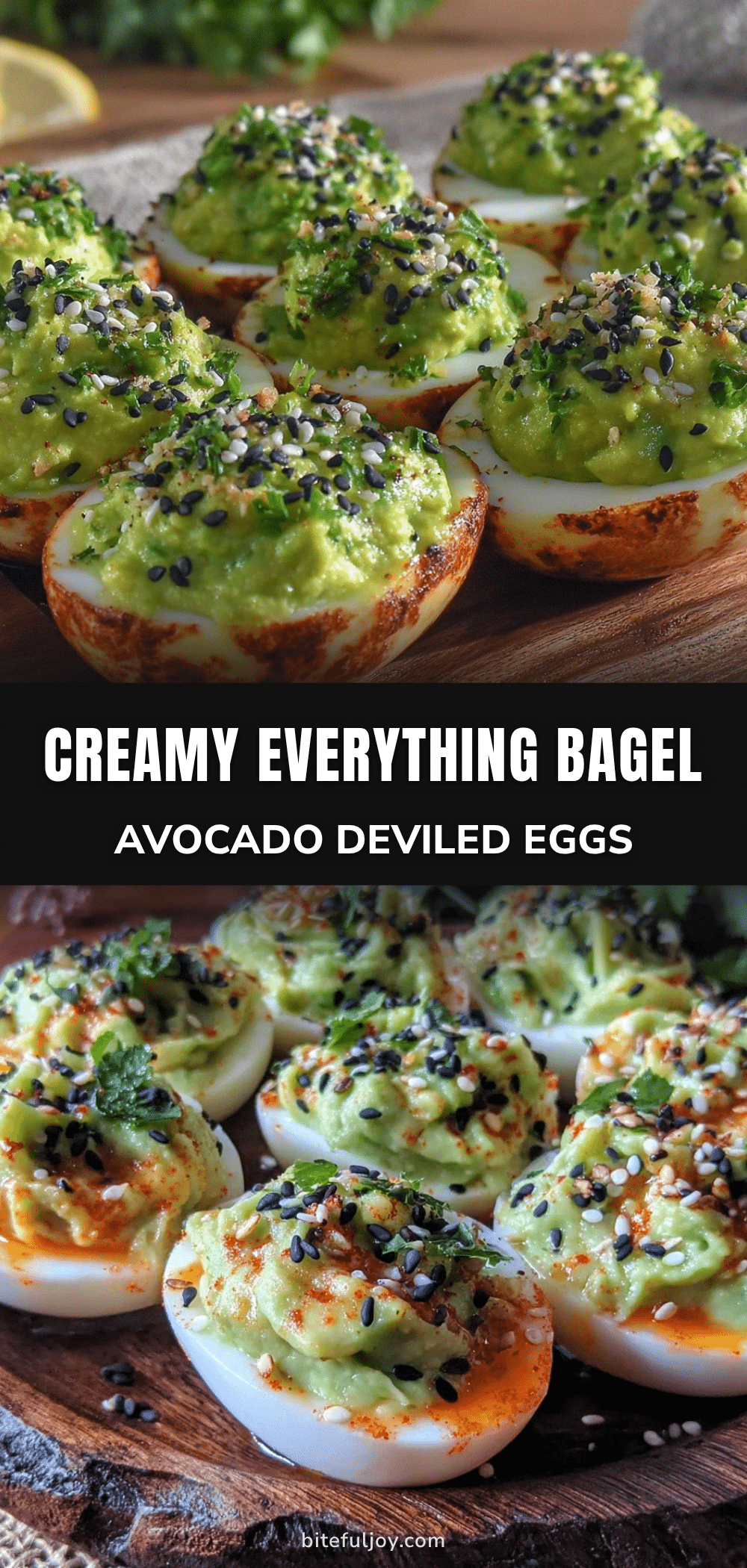 everything bagel avocado deviled eggs recipe