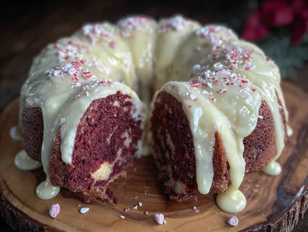 firecracker red velvet bundt cake - featured image