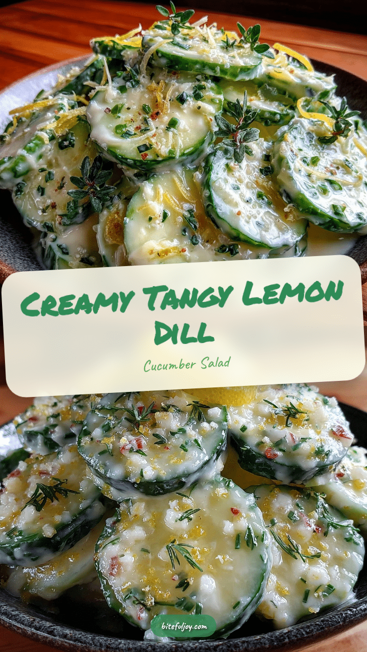 fresh creamy lemon dill cucumber salad recipe