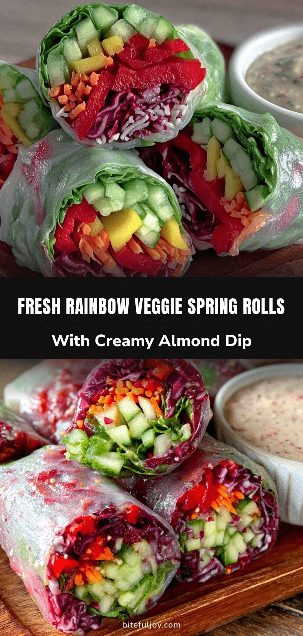 fresh rainbow veggie crystal spring rolls recipe