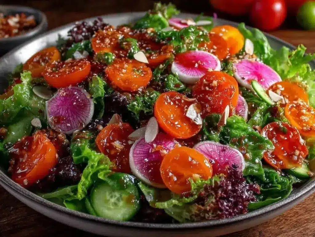 fresh spring garden salad - featured image