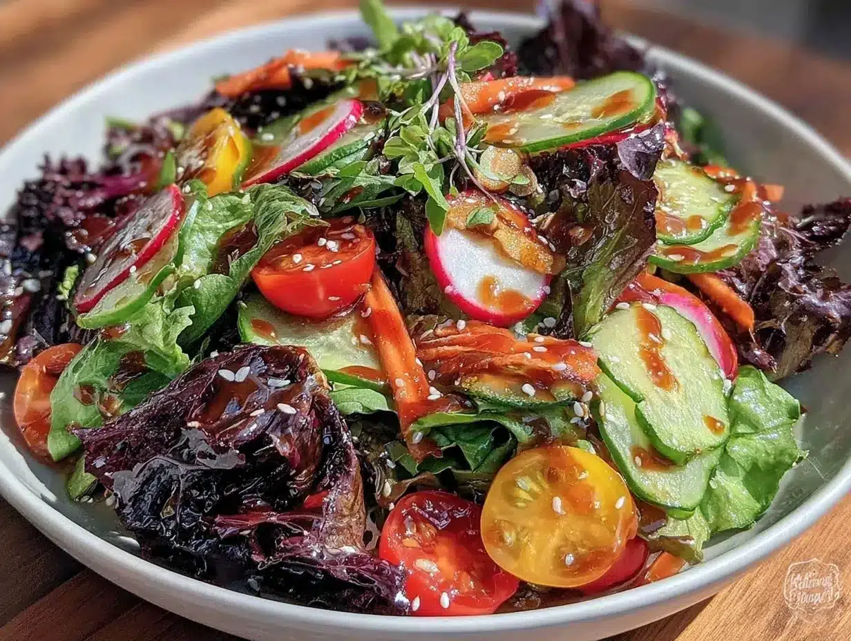fresh spring garden salad preparation steps