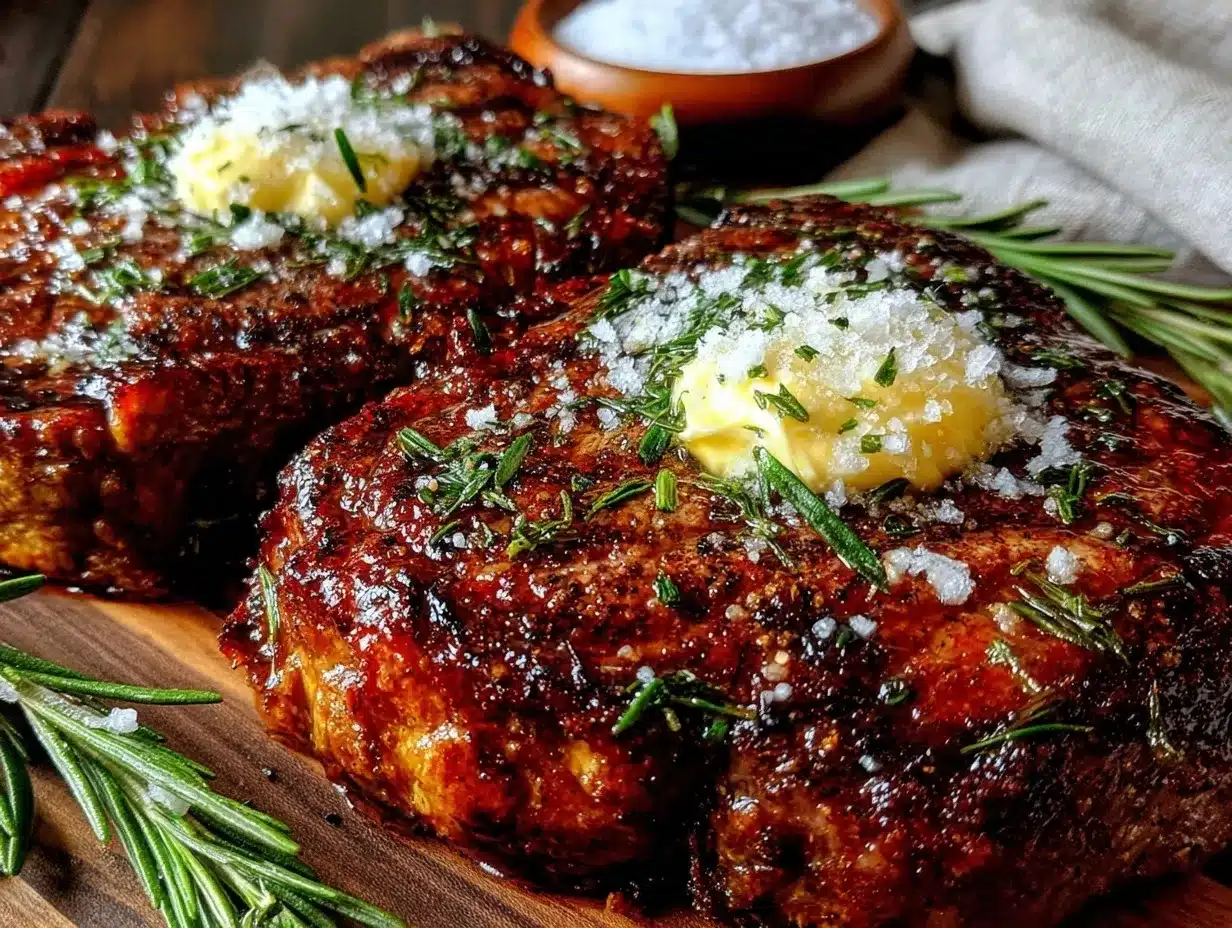 garlic herb compound butter ribeye steak preparation steps