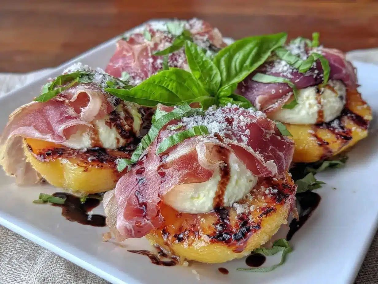 grilled peach burrata salad preparation steps