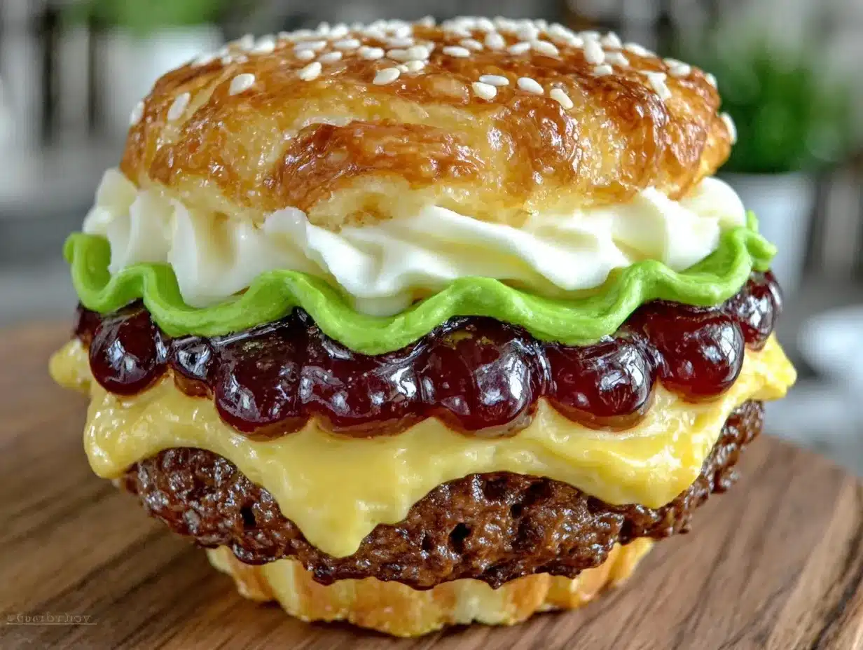 hamburger cupcakes preparation steps
