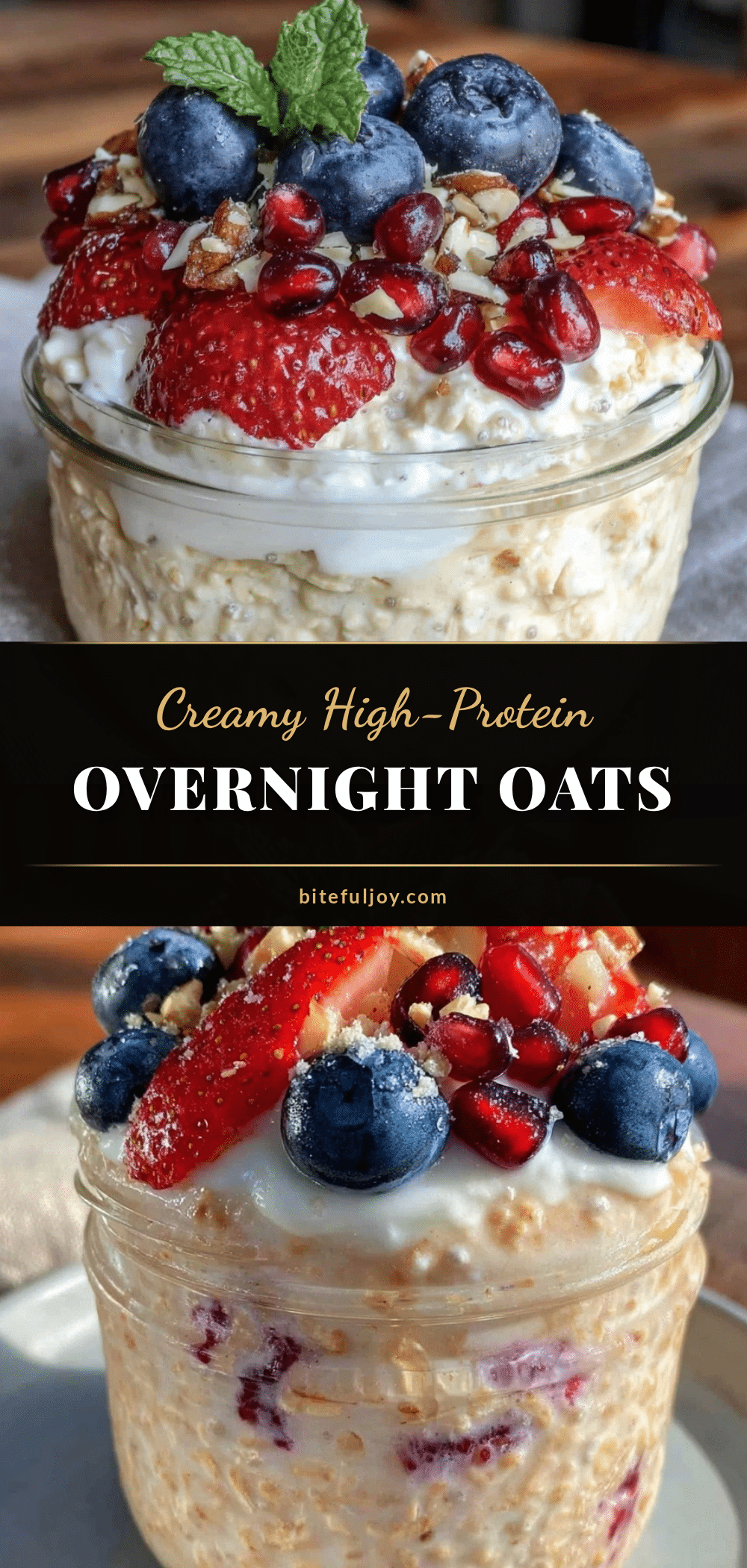 healthy calorie deficit high-protein overnight oats recipe