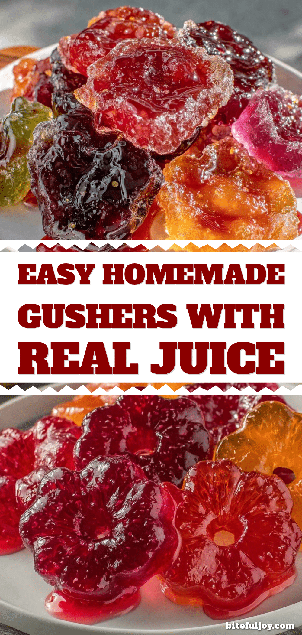 homemade gushers fruit snack copycat recipe