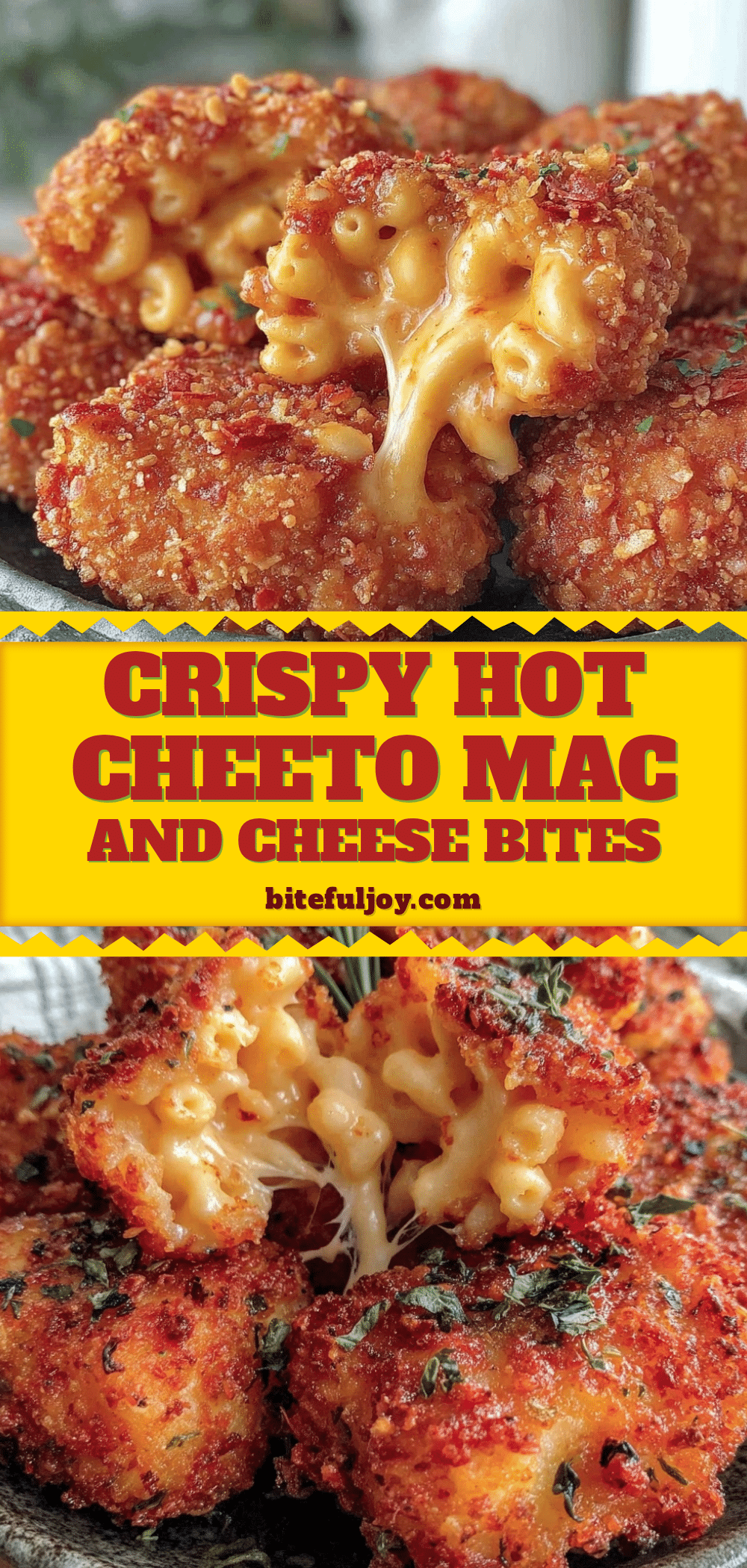 Hot Cheeto Crusted Mac and Cheese Bites recipe