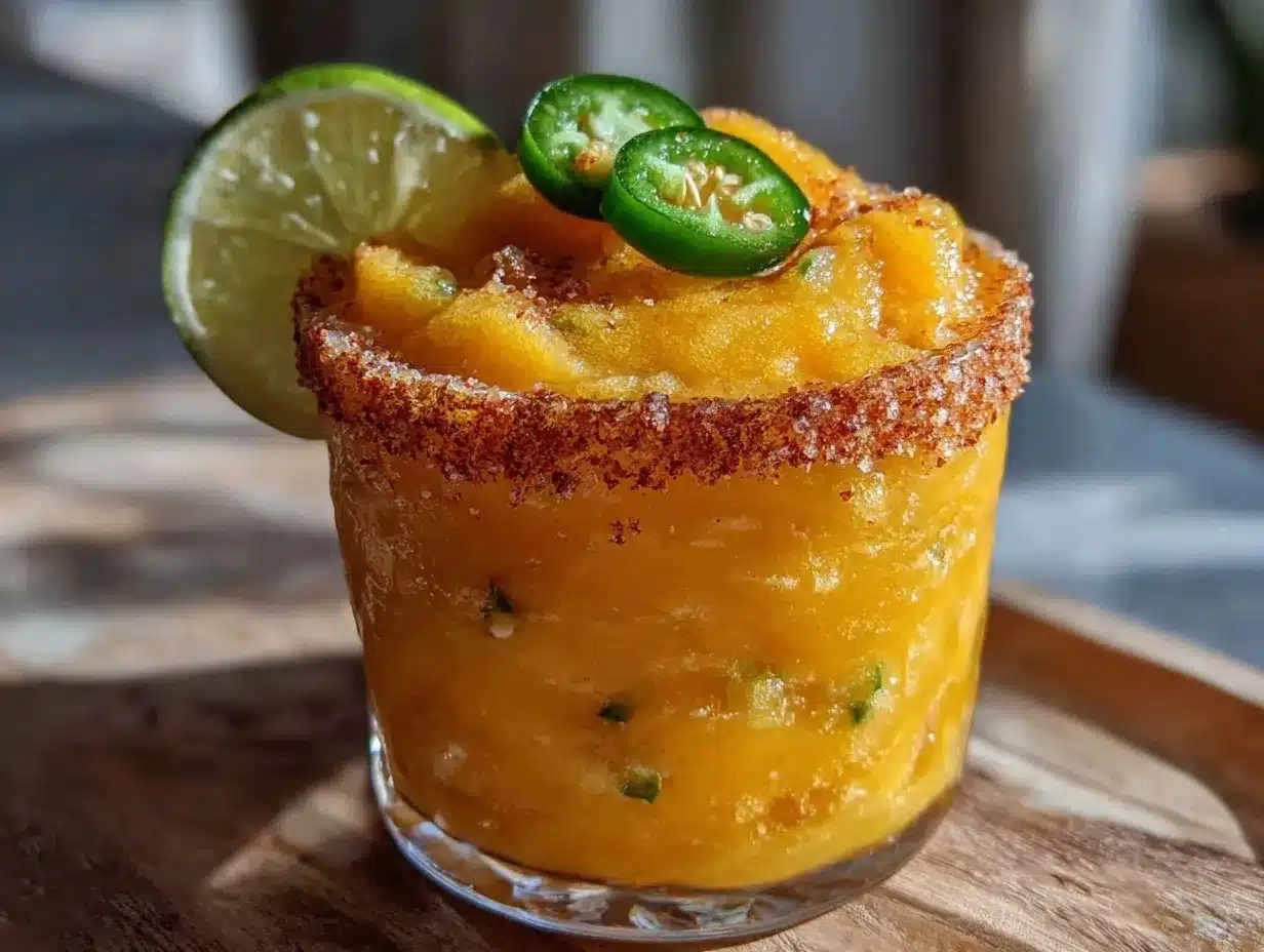 mango jalapeño frozen margarita mocktail preparation steps