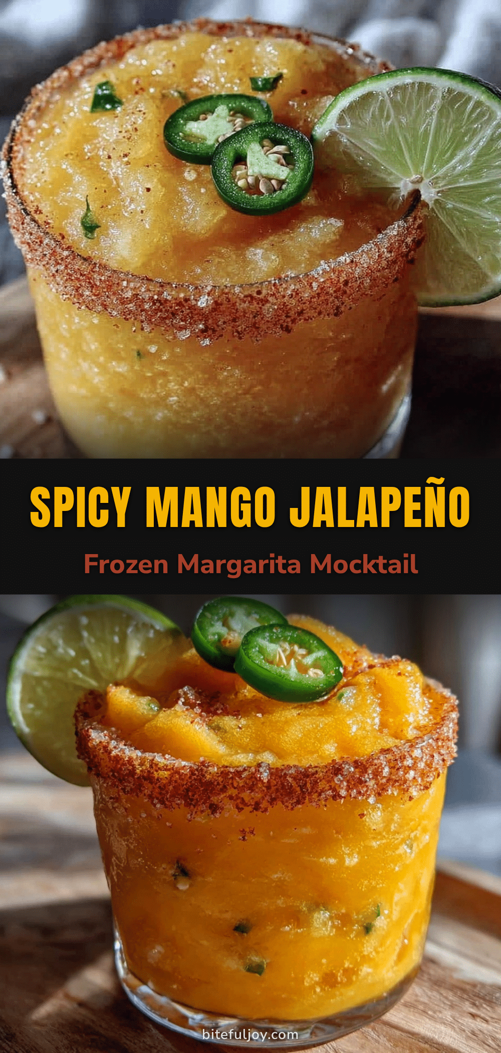 mango jalapeño frozen margarita mocktail recipe
