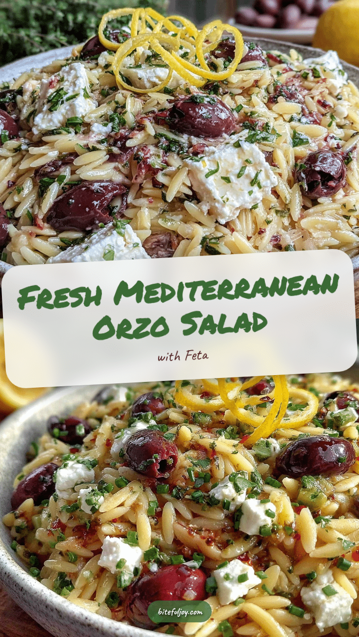 Mediterranean orzo pasta salad recipe
