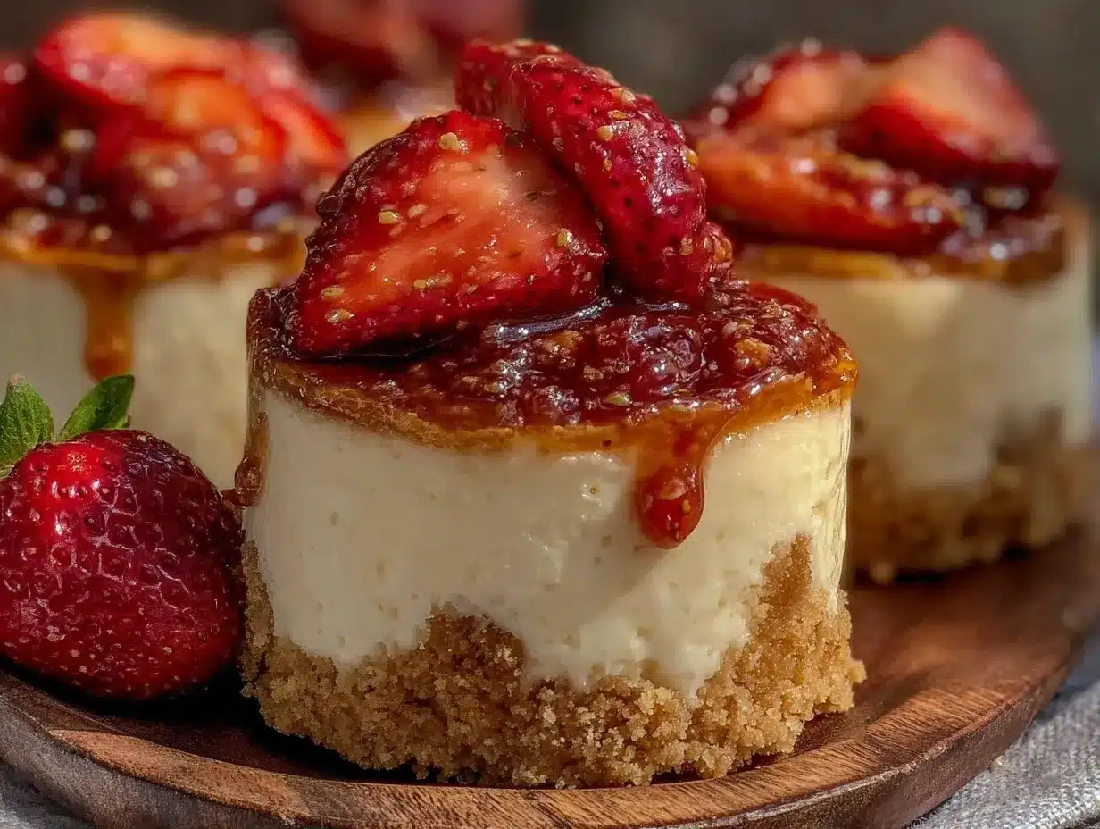 no-bake strawberry cheesecake jars preparation steps