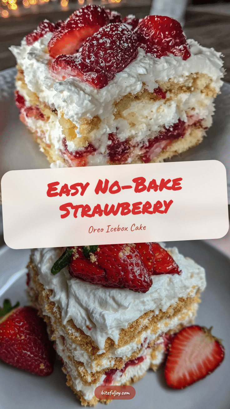 No-Bake Strawberry Icebox Cake recipe