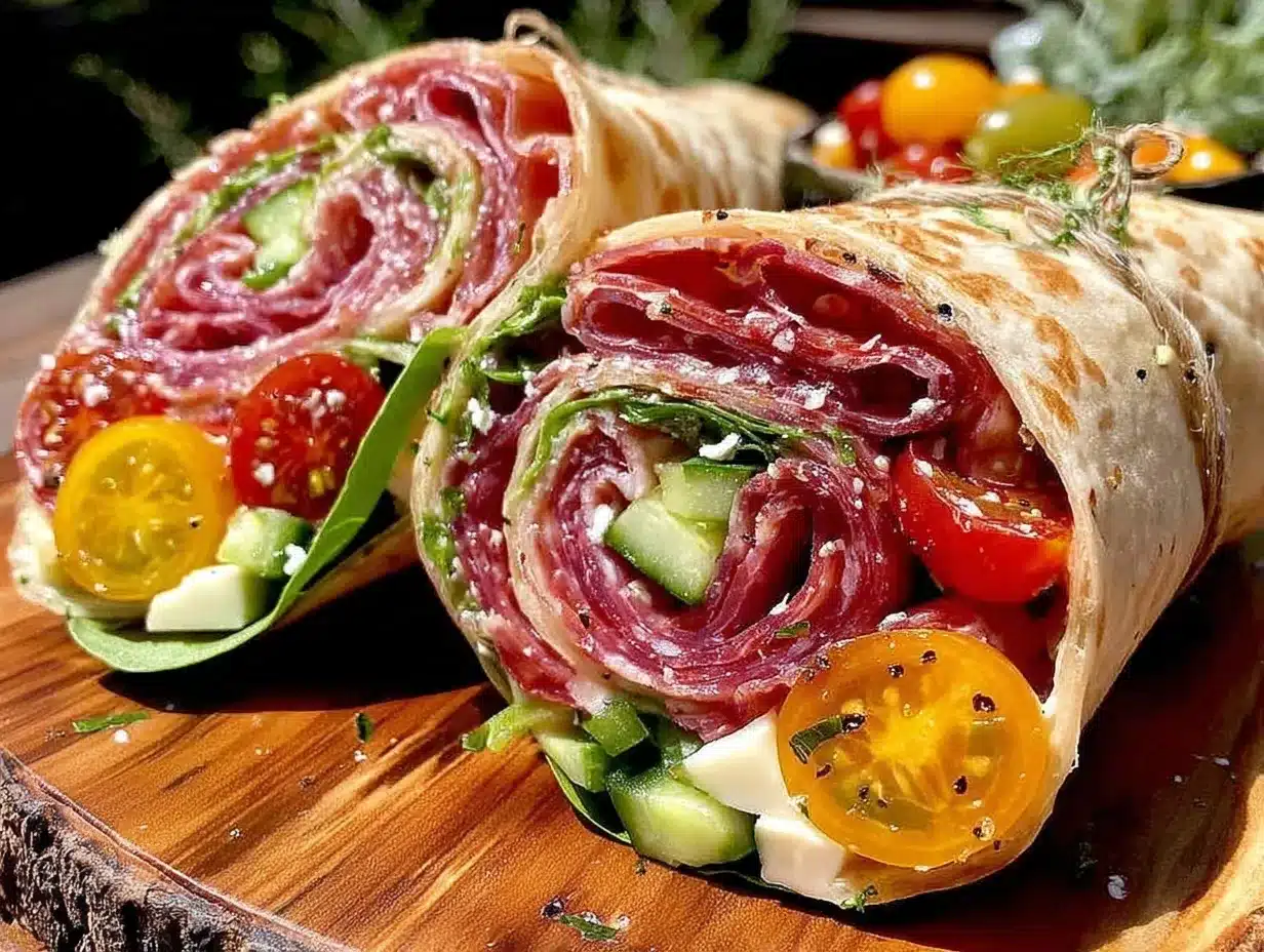 no cook camping charcuterie wrap roll ups preparation steps
