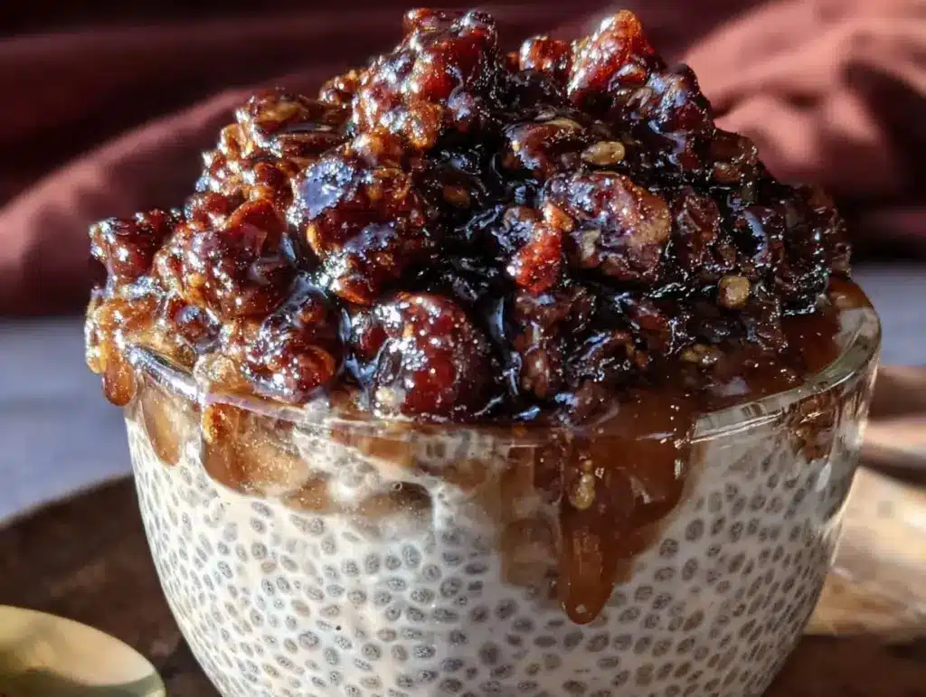 overnight cold brew chia pudding - featured image