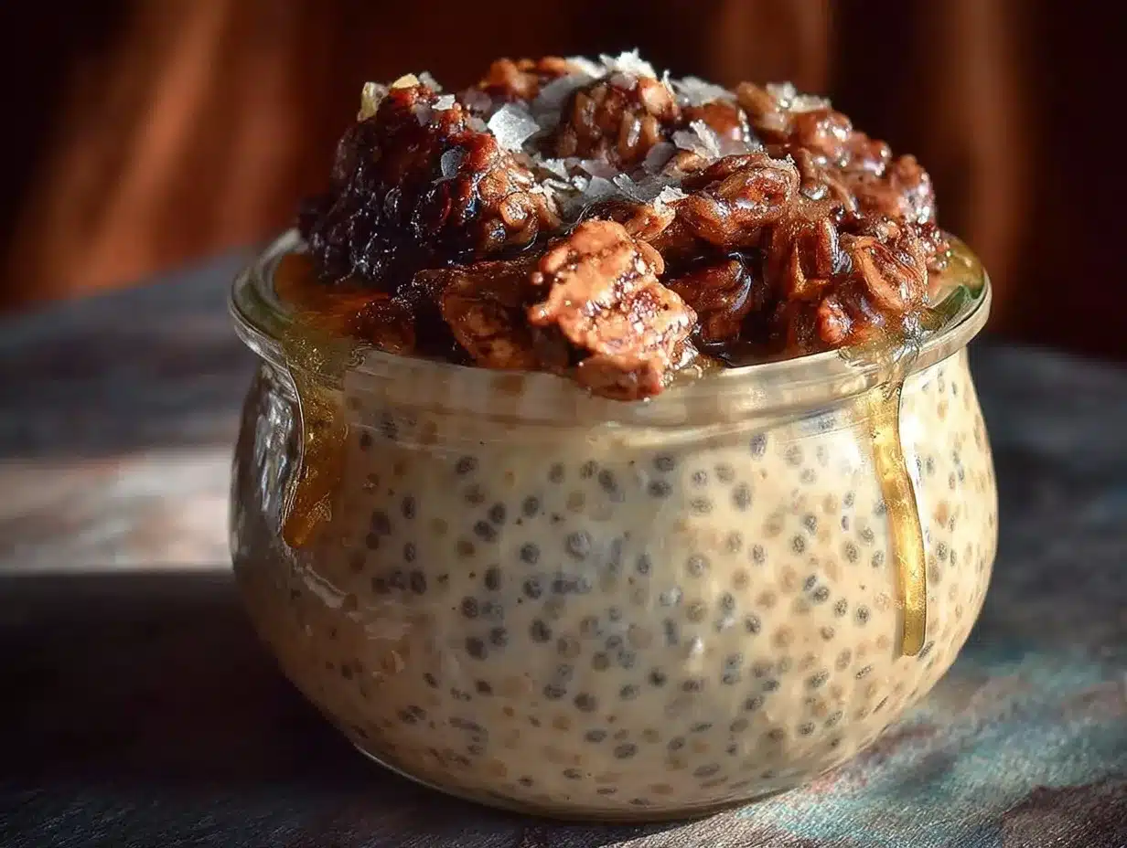 overnight cold brew chia pudding preparation steps