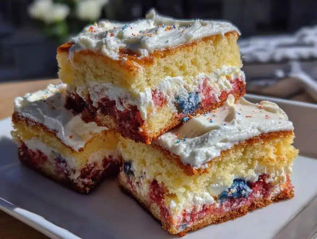 patriotic flag sheet cake - featured image