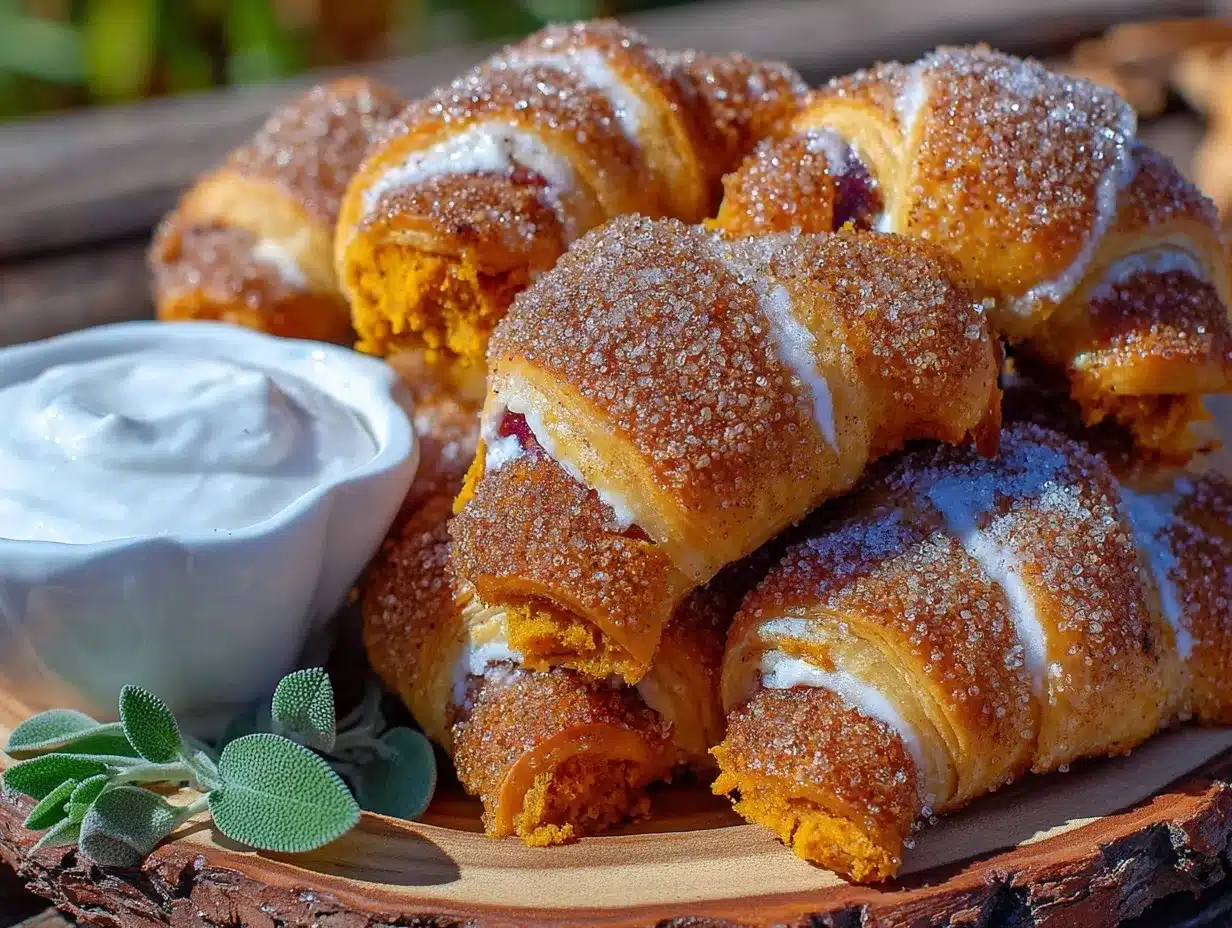 pumpkin pie crescent roll bites preparation steps