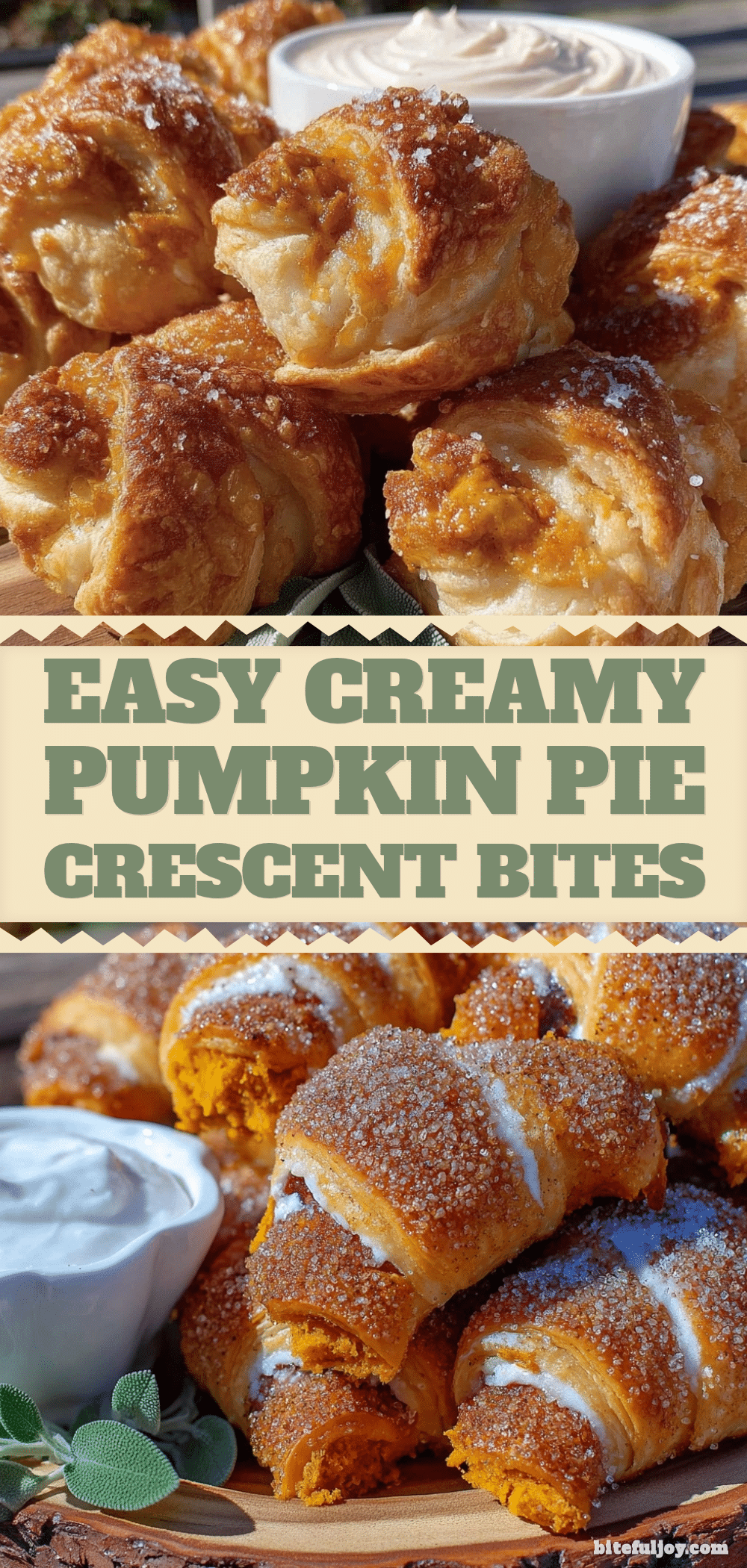 pumpkin pie crescent roll bites recipe