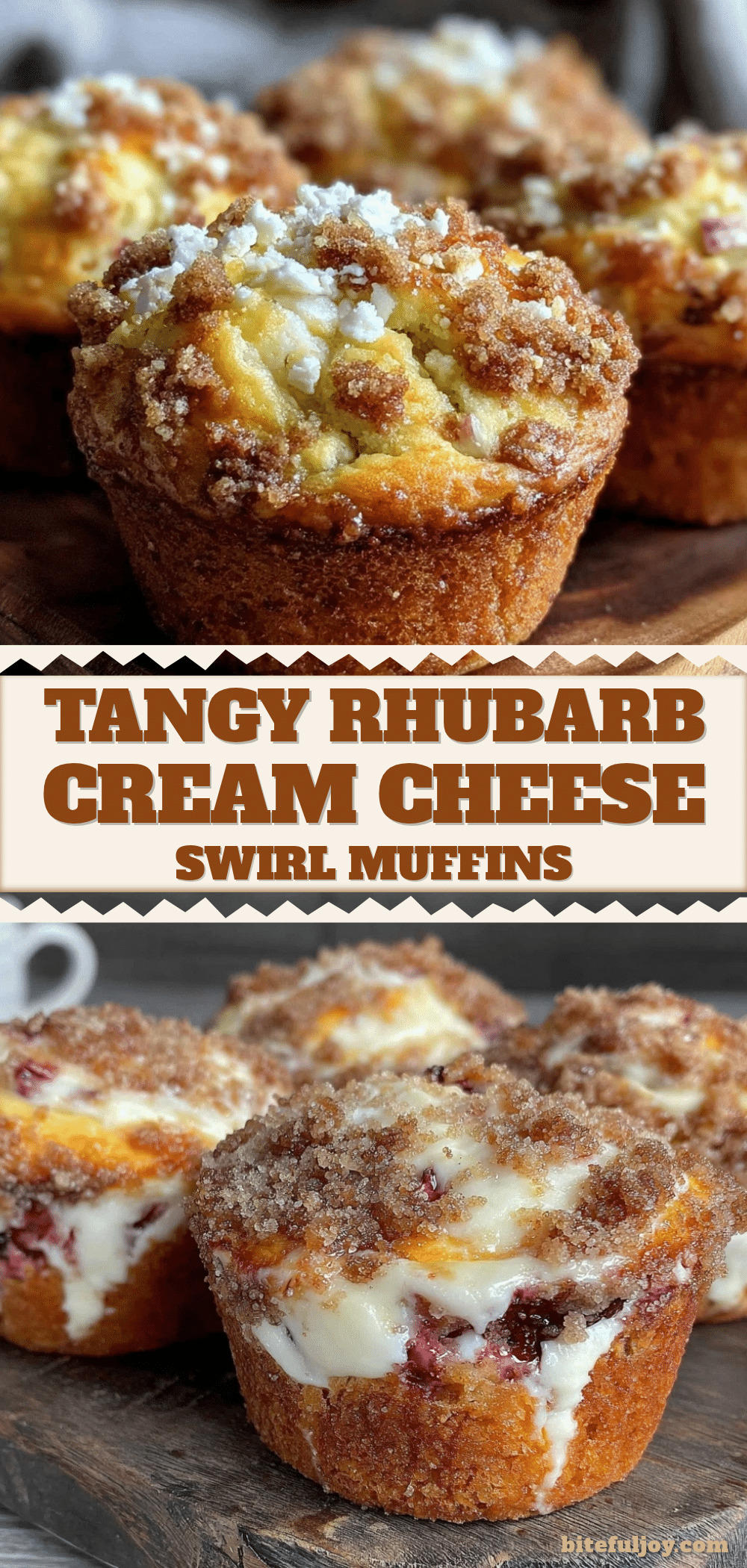 rhubarb cream cheese swirl muffins recipe