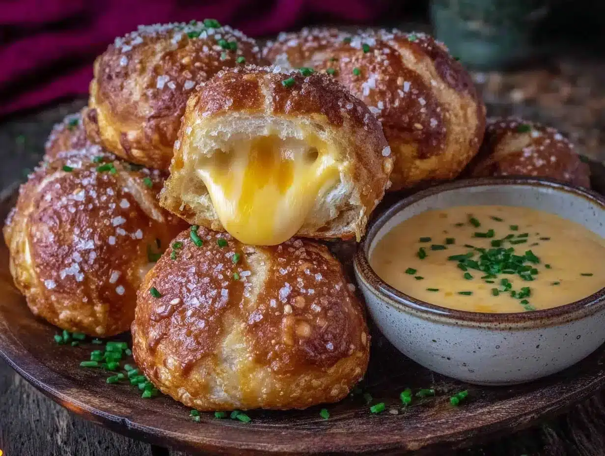 savory cheese stuffed pretzel bombs preparation steps