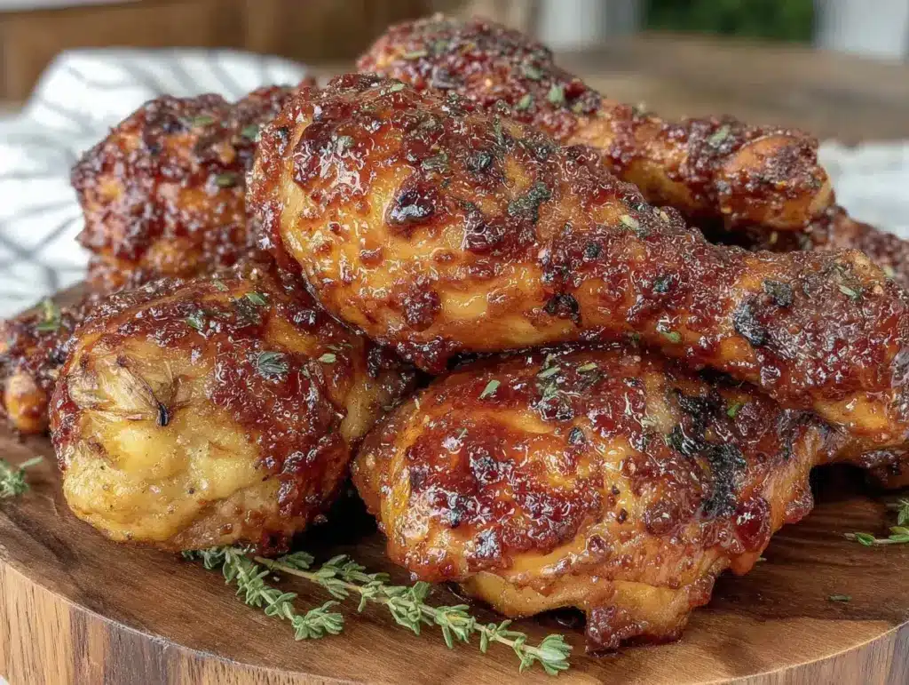 slow cooker honey garlic chicken drumsticks - featured image
