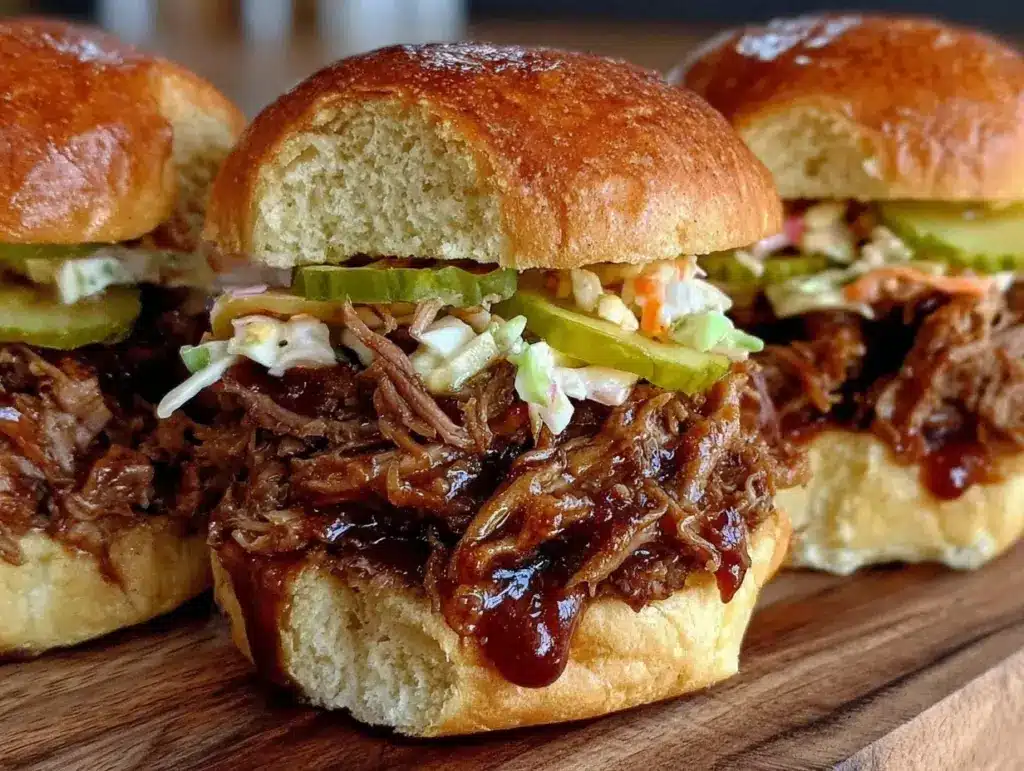 smoked pulled pork sliders - featured image