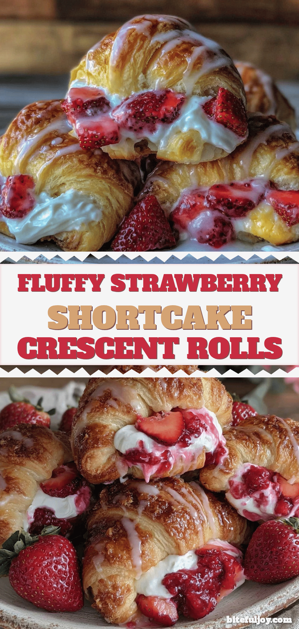 strawberry shortcake stuffed crescent rolls recipe